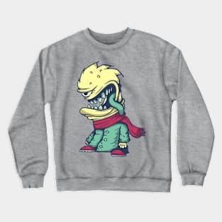 monster with tongue out Crewneck Sweatshirt